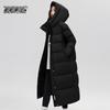 XueZhongFei Damen Verdickte Lange Gänsedaunenjacke X30143424F