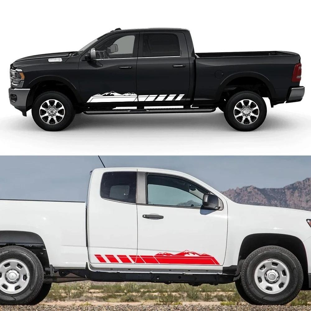 Pickup Door Side Mountain Sticker Decor Car Decal Auto Accessories For Ford F150 Ranger Toyota Hilux Tacoma Dodge RAM Isuzu Dmax