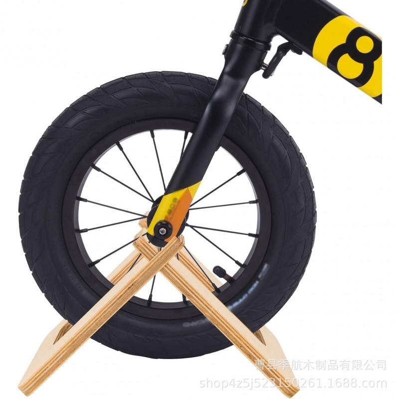 Balance Bike Stand 10-12 Inch Wooden Adjustable Display Rack Kids Sliding Bicycle Parking