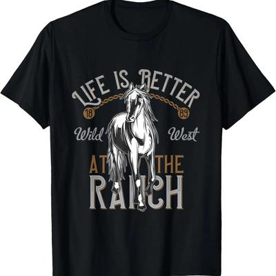Life Is Better On The Ranch Shirt Horse Lover T-Shirt