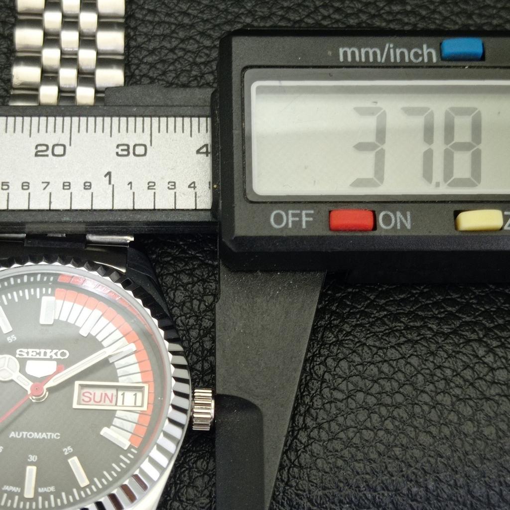 JAPAN VINTAGE REFURBISHED SEIKO 5 AUTOMATIC 6309A MENS BLACK WATCH a440839-4 Sk-a440839