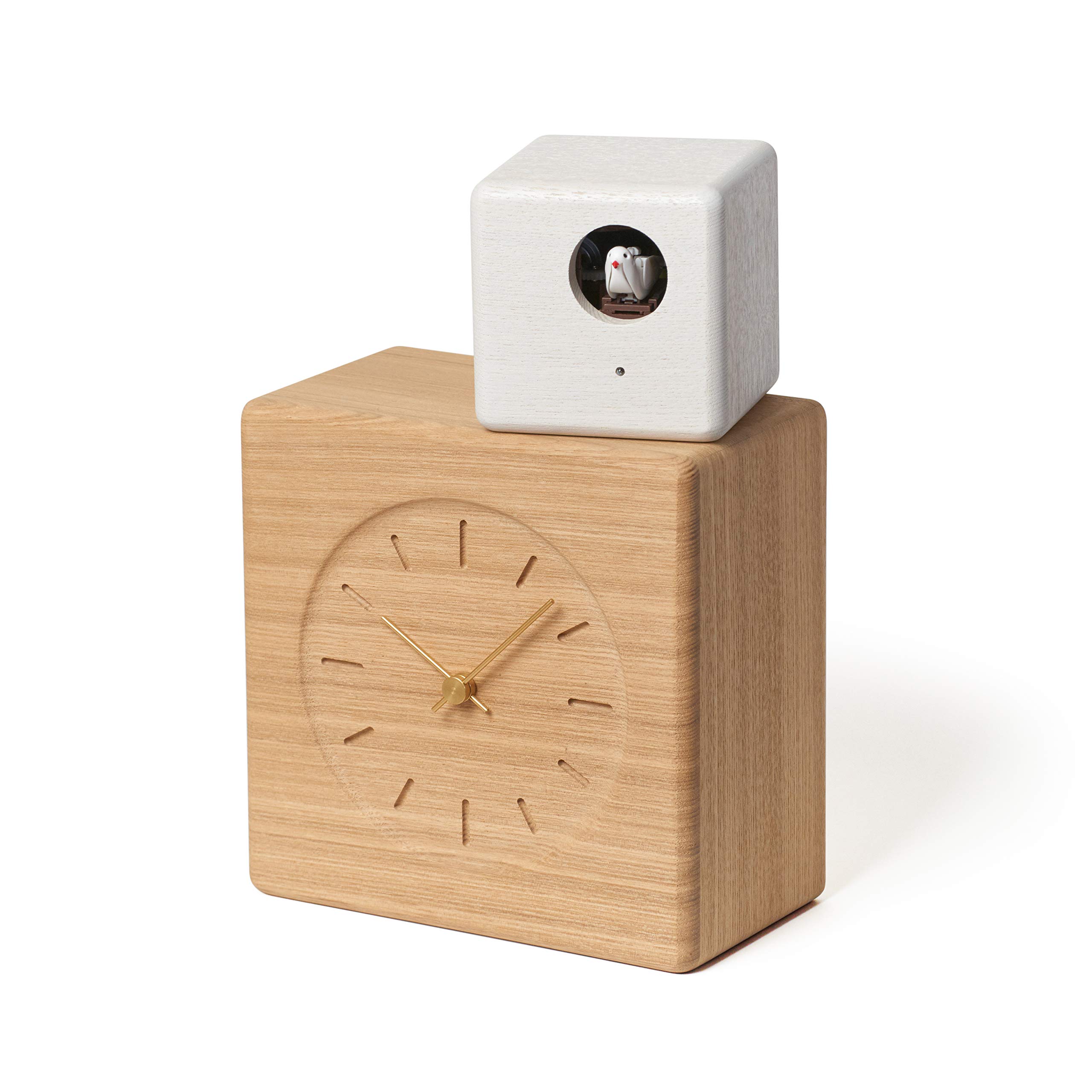 

Lemnos Cubist Cuckoo Clock Analog Clock A A Lemnos Natural White Width x Height x Depth cm GTS19-04 18.6 27.6 10.6