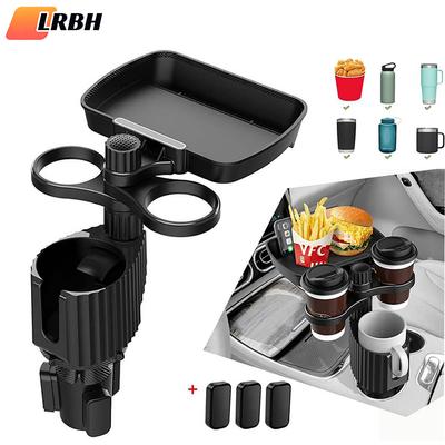 Car Cup Holder Expander Tray with Detachable Car Cup Holder Tray, Car Food Trays for Eating &Cup Holder Tray Table for Car