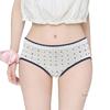Girl Spring and Autumn Sweet Romantic Lace Pure Cotton 10A Antibacterial Extended Crotch Waist Triangle Briefs