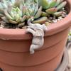 Flower Pot Figurine, Elephant Shape, Decorative Carved Ornament, Unique Table Decoration for Home Office Balcony Garden
