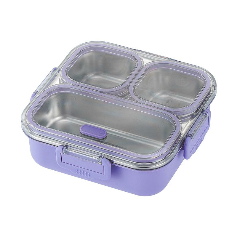Auslaufsichere Brotdose für Kinder Erwachsene Compartmented Edelstahl Tragbare Bento Bunch Box Luftdicht Geruchsdicht Lunchbox Arbeiter