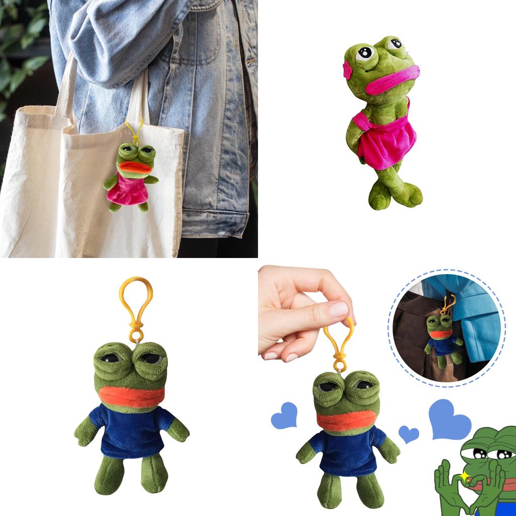 Soft Pepe The Frog Plush Toy Stuffed Animal For Kids And Adults