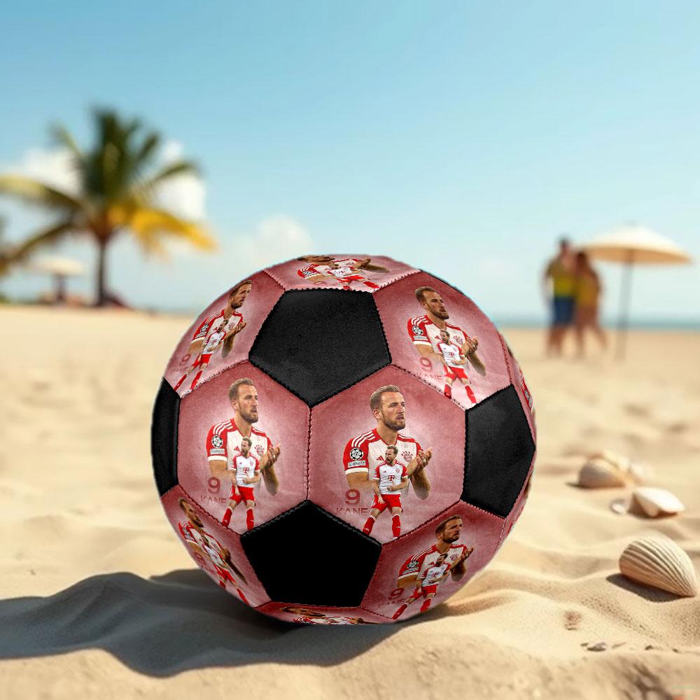 Kane9 Printed Size 5 Soccer Ball, Machine-Stitched PVC, Durable & High Bounce, All Ages Fit, fan merchandise, matches & outdoor use.