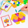 Wooden 3D Geometric Color Shape Jigsaw Puzzles Montessori Learning Brain Teaser Toys Creative Educational Gift for Kids