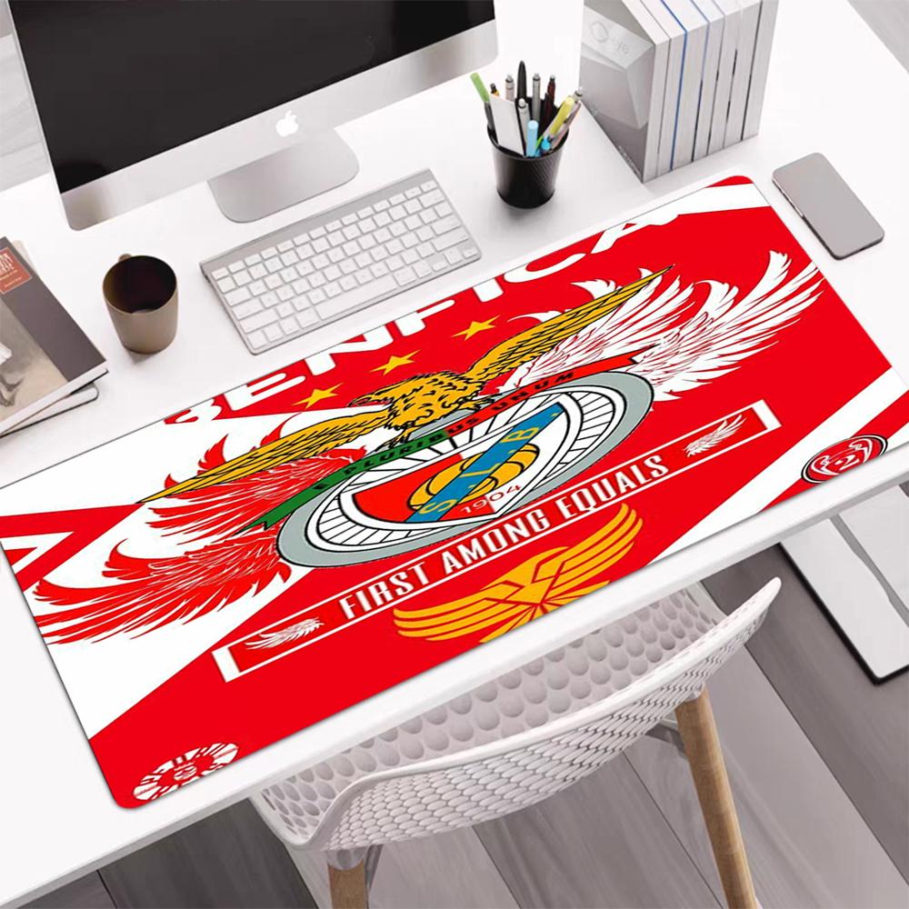 Benfica Thema Mauspads, Rutschfeste Gummiunterseite, Multifunktionales Büro- & Heimdekor, Perfekt für die Personalisierung des Arbeitsplatzes.