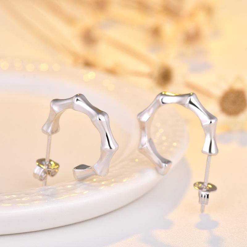 Women's Sun Bamboo Joint Earrings Jewelry