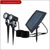 Focos LED solares duales para césped con control de luz para jardines exteriores