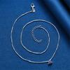 925 Sterling Silver  Simple Triangle Pendant Necklace for Women Fashion Party Favor Wedding Accessories