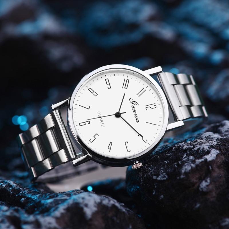Gift Watch Men s Watch Stainless Steel Belt Student Quartz Men s Watch Men s Student Junior High School