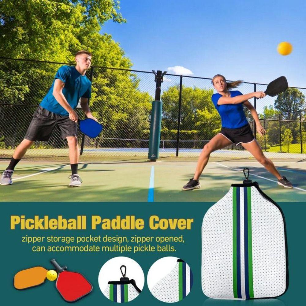 Zipper Closure Pickleball Racket Sleeve Dust Cover Pickleball Storage Bag Racket Sports