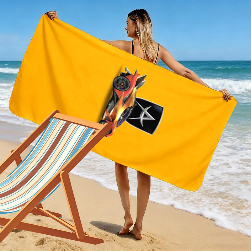 Style: Emblem beach towel Portable for travel soft swim Outdoor pool towel seaside Outdoor picnic beach mat beach towel beach Comfort