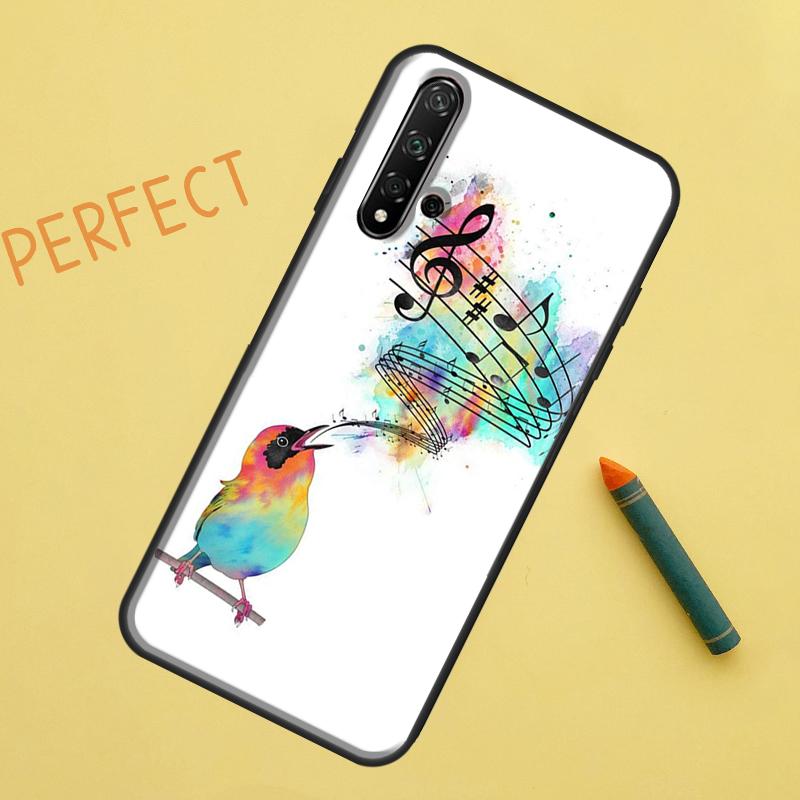 Musical Music Note For Huawei Nova Y91 Y70 Y72 Y73 Y60 Y90 Y61 8i 7i 11i 12i 12s 9 10 SE P20 P30 P40 Lite Case
