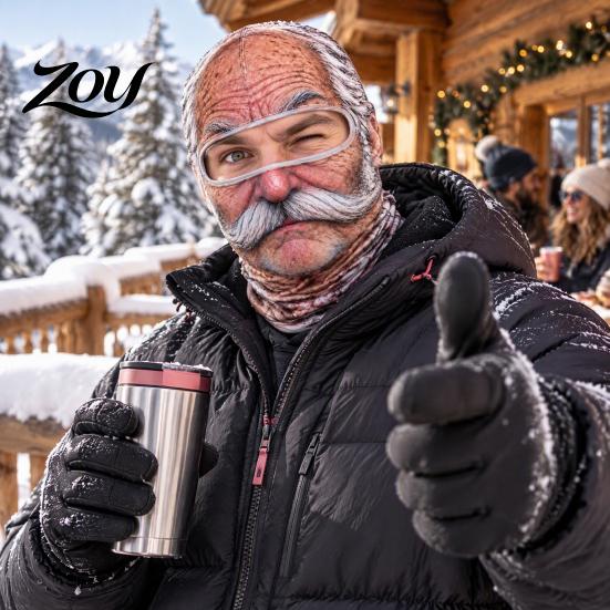 Group Photo Props Funny Realistic Face Ski Mask, Breathable Acrylic And Modal Full Winter Adventure Gear Balaclava, Windproof Headgear for Outdoor