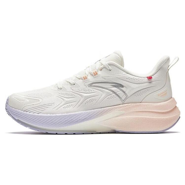 New Anta Rocket 5.0 Cushioning Wear Resistant Low Top Training Running Shoes Women's White Silver 122345523-1
