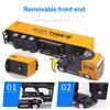 1:48 Alloy Container Truck Model Simulation Pull Back Large Container Truck Children's Engineering Truck Toy Birthday Gift
