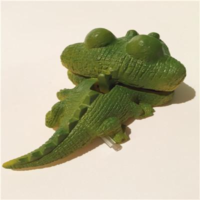 Aquaruim Fake Simulation Crocodile Ornaments Decorations Fish Tank Green Decor Bubble Crocodile Can Connect Air Aerator
