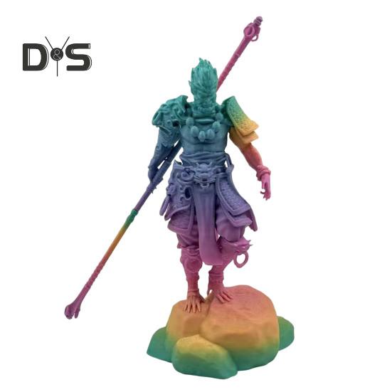 Drukowana w 3D figurka Wukonga, Wielcy Mędrcy Równiący się Niebu, Figurka Rzeźba, Model Króla Małp, Dekoracja na Pulpit, Peryferia do Gier