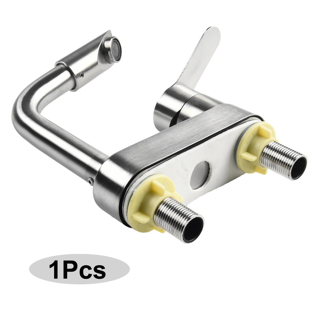 Easy To Clean Basin Faucet 2 Holes 304 Stainless Steel