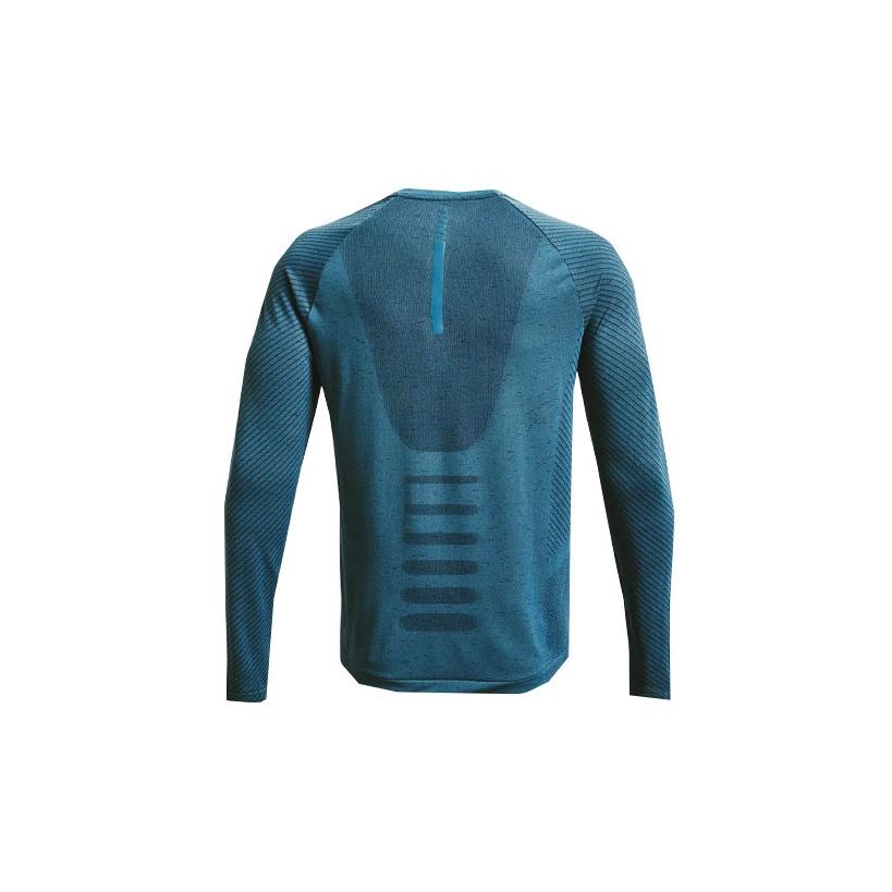 Under Armour Fitted Crew Neck Long Sleeve T-Shirt Men tops Blue 1366500-597
