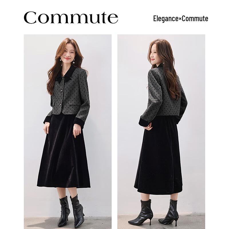 Женский Элегантный Комплект: Жакет с Длинным Рукавом и Юбка Миди S