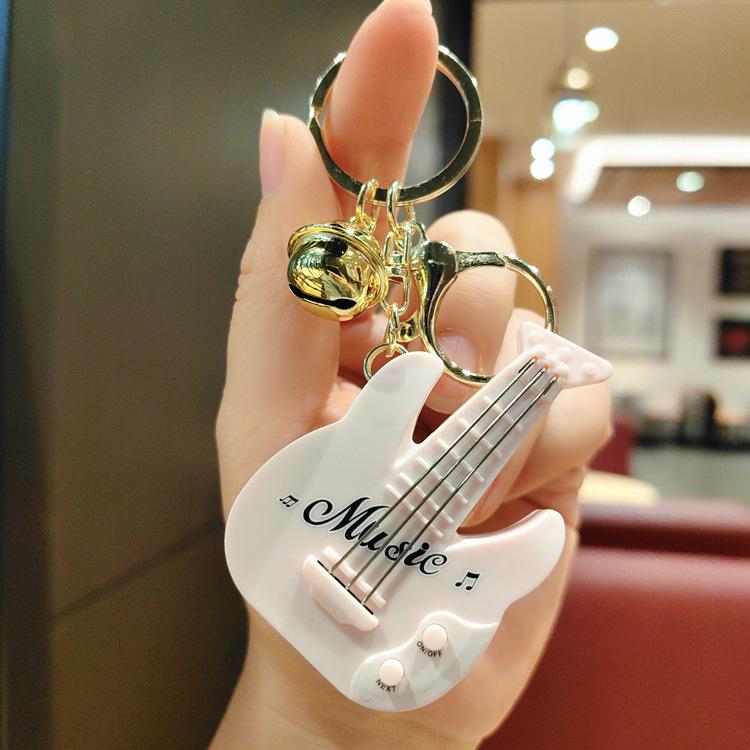 Mini Handheld Guitar Game Keychain Claw Machine Pendant for Kids