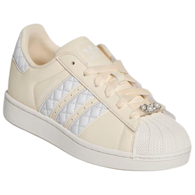 adidas Originals Superstar 2 Bequeme Vielseitige Skateschuhe Damen Sneaker Hellbeige KJ7301