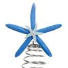 Starfish Christmas Tree Topper Resin Starfish Decoration with Spiral Wire Base Xmas Tree Decoration Starfish for Home Office Parties