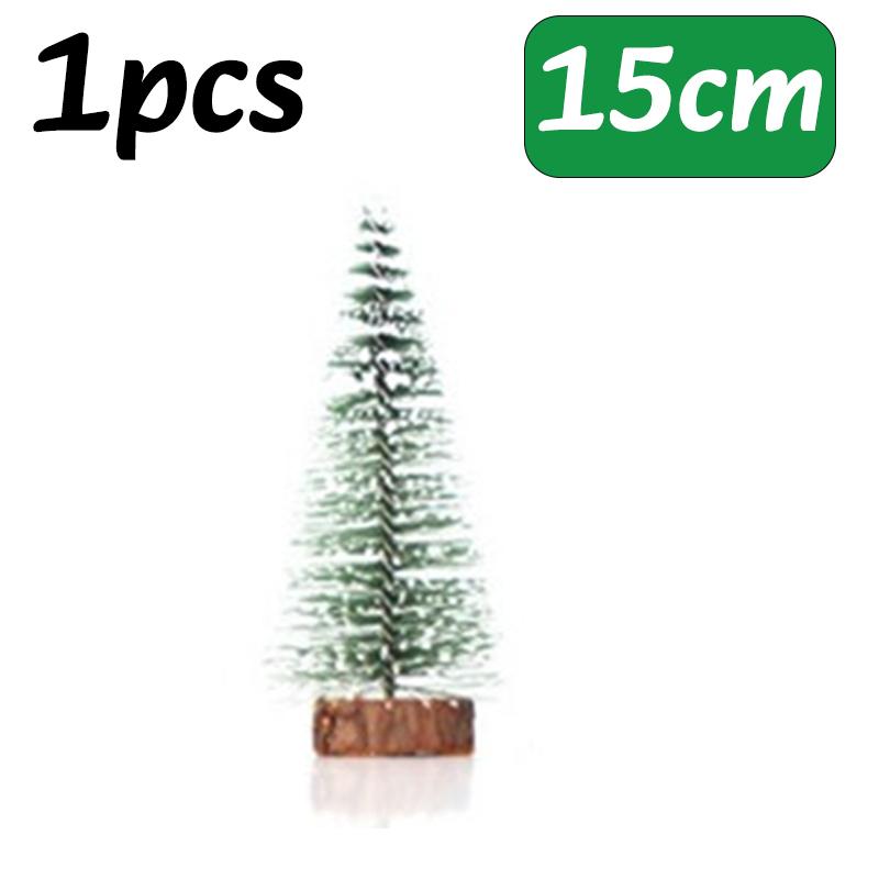 1/2/4PC Mini Christmas Tree Decor with Snow Covered Pine Winter Snow Ornaments Trees Xmas Party Home Party Tabletop Decoration