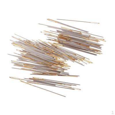 100 Stück/Box große Ösen Sticknadeln Stoff Stich Nähhandwerk 24#