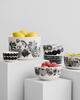 Marimekko bowl, 12.5cm, 500ml, deep bowl, SIIRTOLAPUUTARHA design, white x black, 063300 190 [Parallel import]