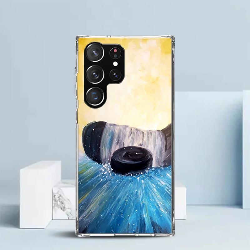 Ice Hockey Rink Sport Phone Case For Samsung Galaxy S24 S25 Edge S26 Ultra S22 S23 Plus S21 + S20 FE Soft TPU Back Cover Galaxy