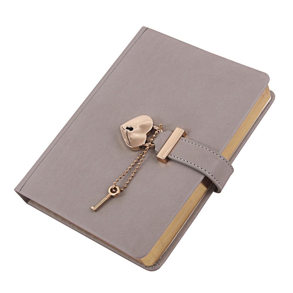 Sketchbook Drawing Book PU Leather B6 Notebook Portable Notebook with Heart Lock  Study