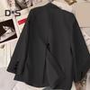 Women's Suit Spring Autumn Female Top Office Lady Blazer Loose Fit Thin Jacket Lapel Collar Coat for Work Leisure Time