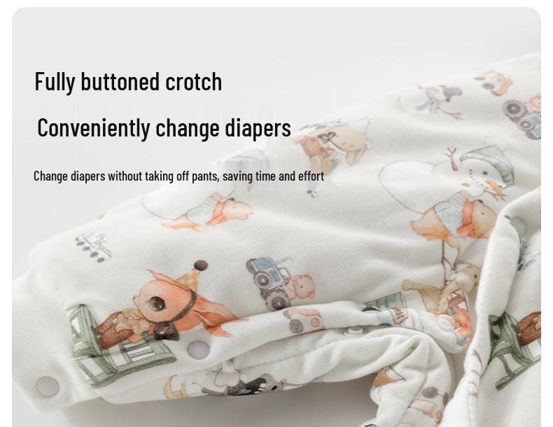 Quilted Winter Newborn Romper: Thick, Warm Crawling Suit