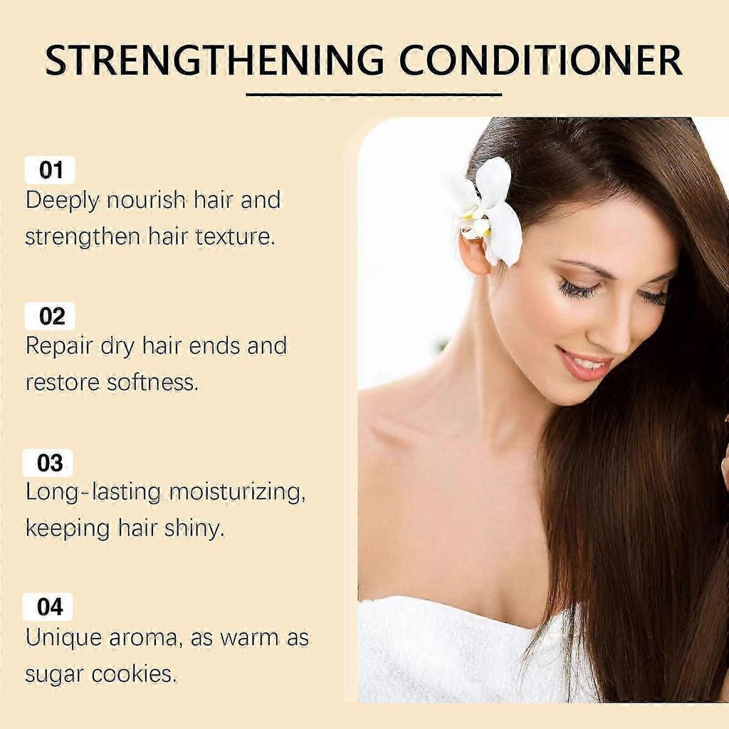 Amino Acid Conditioner with Sugar Cookie Scent Deep Nourishing, Moisturizing & Frizz Control for Dry Hair, Strengthens & Softens Daily Hair Care