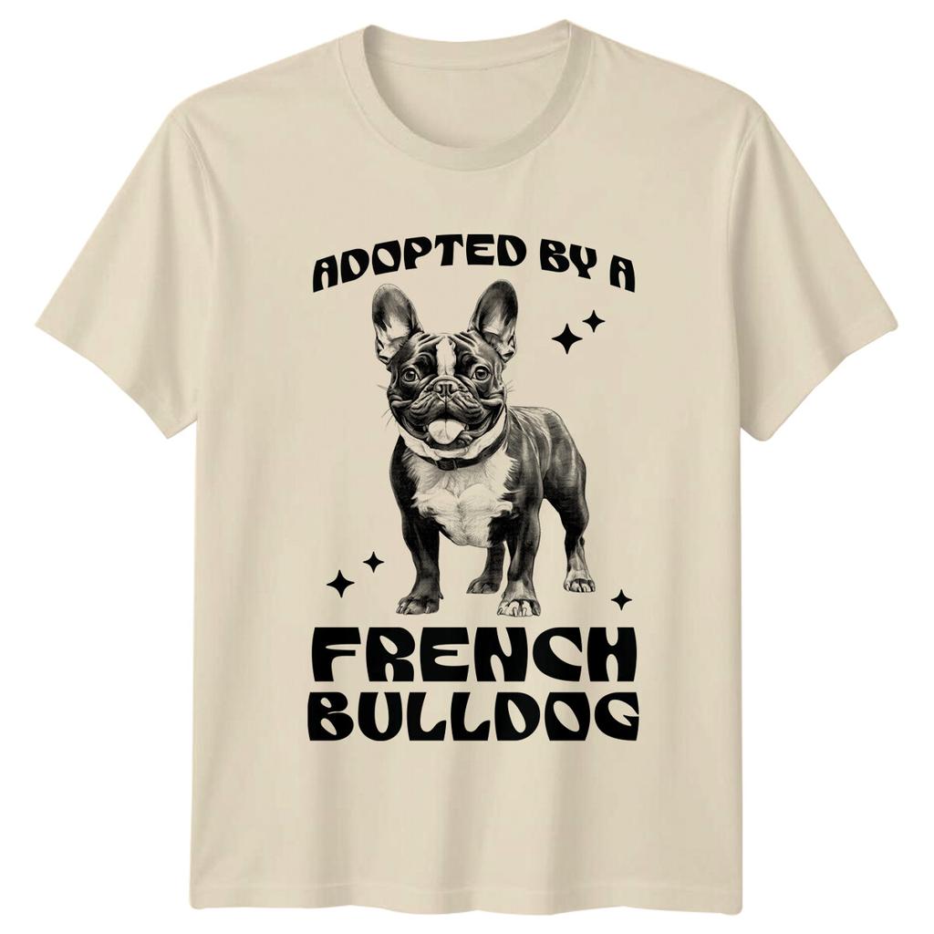Adopted By A French Bulldog TShirt Dog Lover Gift Pet Tee