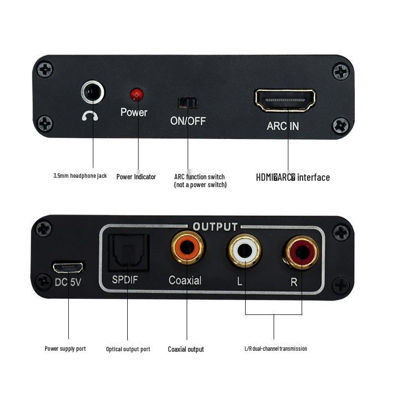 ARC HDMI Audio Adapter and Converter: Optical/Coaxial To Analog.