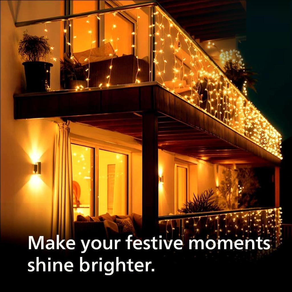 Starlit 12 Meter 72 LED-slinga för dekoration | Festival LED-slinga för hemmet | Varmvit, Förpackning med 1