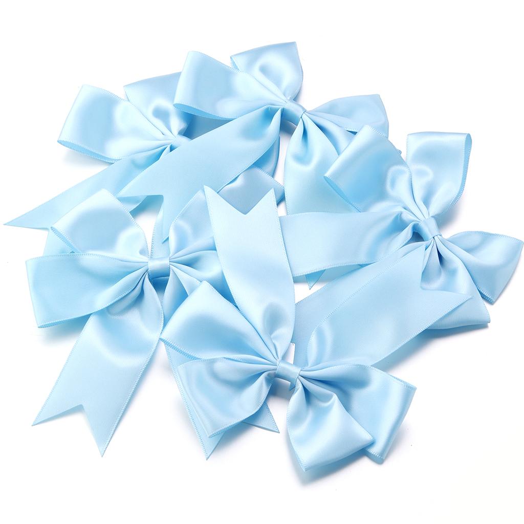 4pcs 12x13cm Large Size Satin Ribbon Bows Mutilcolor Ribbon Bow Flower DIY Decoration Headwear Hairclips Accessories