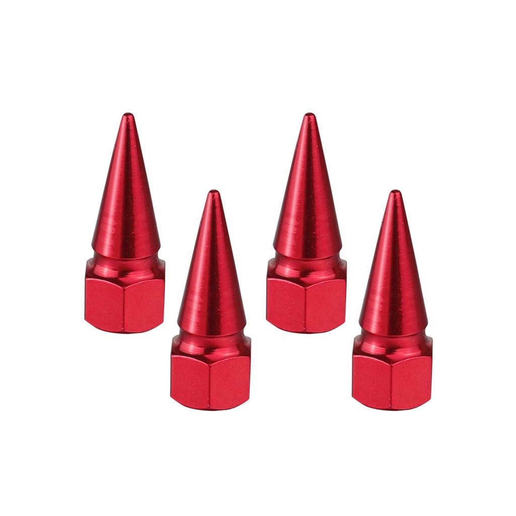 Bouchons de valves de pneu en forme de pic Fabriqués en alliage d'aluminium Convient pour les motos Vélos Longs Trajets Entretien du véhicule