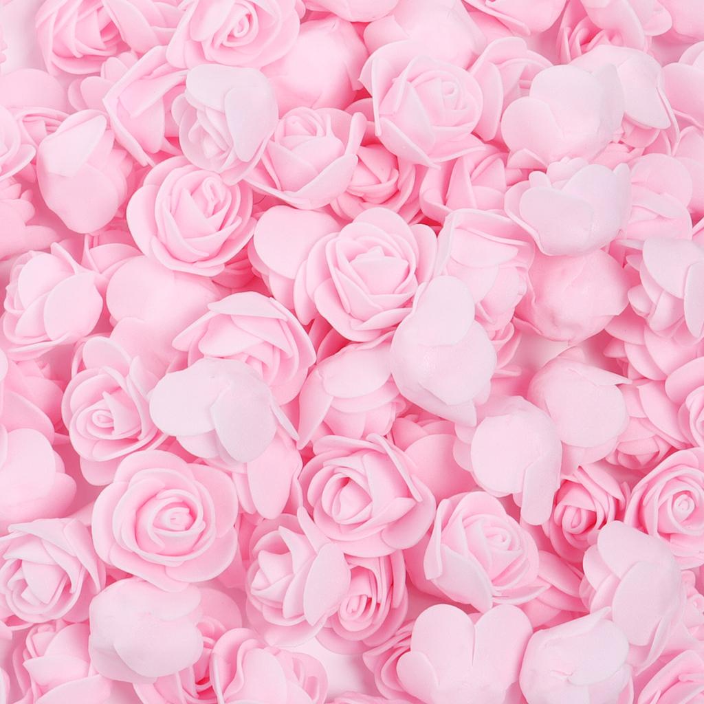 50pcs PE Foam Rose Head 3.5-4.5cm Artificial Flower For DIY Wedding Birthday Party Rose Bear Valentine's Day Gifts Garland Decor
