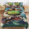 Crazy Anime Animals Comforter Covers for Boys Duvet Cover 3D Print Anime with Pillow Cases,Microfiber Bedding Set with Zipper