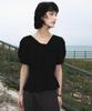 DEHEVE Unbalanced Twist Blouse [Black]
