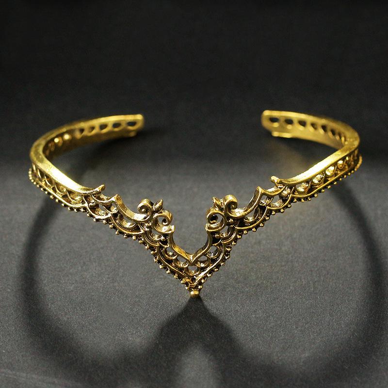 

Европейский и американский стиль Ретро Резной кружевной браслет-манжета