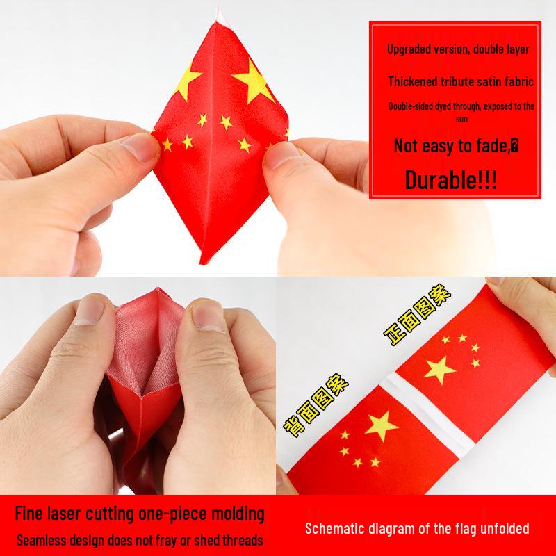 0.01 Doprava zdarma! Ozdoba státní vlajky auta - Malá pětihvězdičková červená vlajka